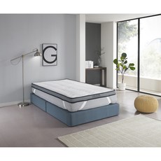 도리퍼니처 슬립 메모리폼 토퍼 두께 10cm, 화이트 + 그레이, 100mm