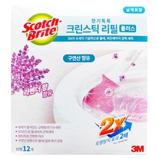 3M Scotch-Brite 百利 替換式馬桶刷 海綿刷頭 12個, 薰衣草香, 1盒