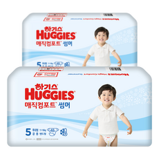 HUGGIES 好奇 韓國製 Magic Comfort 夏季舒適黏貼型尿布, 第5階段, 96片