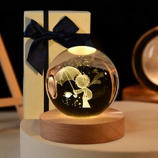 아로무드 모던 감성 수정구슬 무드등 + 선물상자, 우산어린왕자