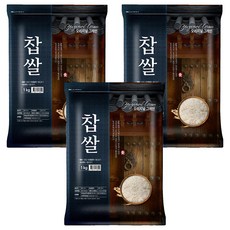 오리지널그레인 찹쌀, 1kg, 3개
