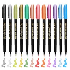 DADA 金屬珠光麥克筆刷具組, 1套, 12色