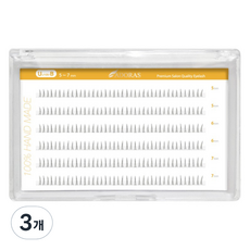 잇템샵 單簇人造嫁接睫毛 大容量240簇 下睫毛B款 混合 5~7mm, 3個, 黑色