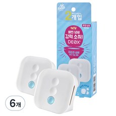 에어후레쉬 데옥스 화장실용 비치형 방향제 깨끗한 비누향 2p, 12ml, 6개