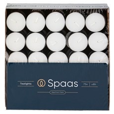 燒8小時稀茶燈紙盒, 無香, 75入