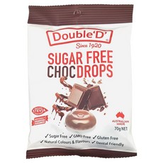 Double'D 無糖糖果 經典可可 70g, 1袋