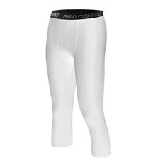 Yogojogo 運動緊身褲 七分褲 XXXL, 05 純白色, 1個