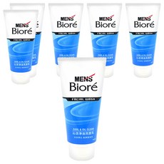 MEN's Biore 男性專用沁涼淨油洗面乳 乾爽無油光, 100g, 6件