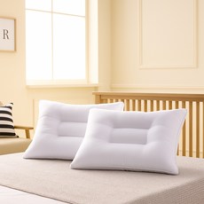 KIT HOME 韓國製造 防蟎 扁柏 超細纖維 頸椎枕芯, 白色, 2個