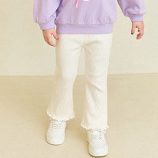 hejmini 女童愛心蝴蝶結羅紋靴型內搭褲