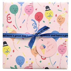 氣球生日包裝紙 44 x 61 cm, 20個, 混色