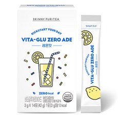 SKINNY PURITEA 0卡路里穀胱甘肽&維他命C風味飲隨身包 檸檬口味, 3g, 14入, 1個