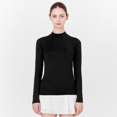 LOTTO SPORTS 여성 기능성 퀵 드라이 반목 터틀 긴팔 티셔츠