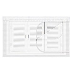 dashop 窗式拉鍊蚊帳+卡扣膠帶6p+開口固定磁鐵4p, 白色（蚊帳），隨機發貨（磁鐵）