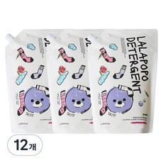 케이맘 랄라포포 유아용 세탁세제 프레시모닝향 리필, 12개, 1.3L