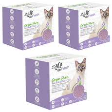 all for paws 清新系列 竹纖環保豆腐砂, 4.5kg, 3盒, 薰衣草香