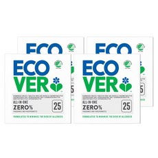 ecover 宜珂 洗碗機專用洗碗錠 Set 25顆, 無添加低敏, 820g, 4盒