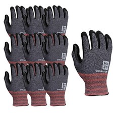 Cheonhamujeok WORKMAN GRIP 實用型手套 雙手適用 S, 黑色, 10套