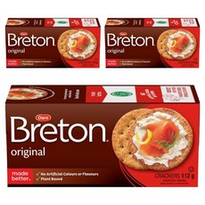 Dare Breton 鹹餅乾 原味, 112g, 3盒
