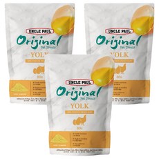 UNCLE PAUL 保羅叔叔 田園凍乾 鮮蛋黃 80g, 超低溫冷凍乾燥, 單一動物來源高蛋白, 3包