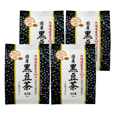 ORIHIRO 日本國產黑豆茶 北海道產黑豆100% 無咖啡因, 6g, 30包, 4袋