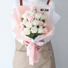 MORIANN 高雅浪漫玫瑰肥皂花束, 淺粉色, 1把