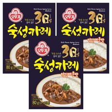 OTTOGI 不倒翁 3分鐘熟成咖哩粉 微辣口味, 80g, 3個