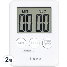 韓國 Libra 烹飪計時器, 白色., 2個