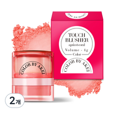 Arkay Blush Puff Color Touch 腮紅 4g, 2個, Apricot Coral