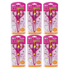 ibis 兒童 Ssongshon Friends 幫浦式安全剪刀 12674, 6個, 粉紅色