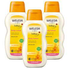 WELEDA 薇蕾德 金盞花寶貝柔護身體乳, 200ml, 3瓶