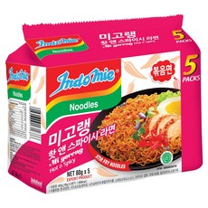 인도미 미고랭 핫 앤 스파이시 라면 80g, 5개