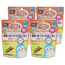 kewpie 12個月寶寶副食品 營養美味 方便攜帶, 野菜鮪魚什錦炊飯, 130g, 4包