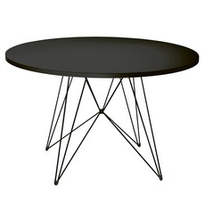 마지스 XZ3 원형테이블 MDF 방문설치, 블랙, 2인용