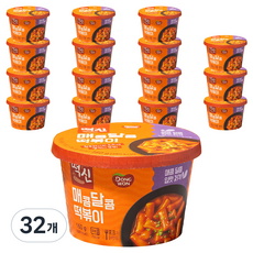 동원에프앤비 떡볶이의신 매콤달콤 컵떡볶이, 160g, 32개