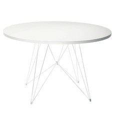 마지스 XZ3 원형테이블 MDF 방문설치, 화이트, 2인용