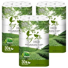 soomok 養生綠茶3層印花衛生紙, 30捲, 3個