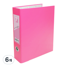 TUCO.B Dono D型環夾 3孔 A4 7cm, 粉紅色, 6個