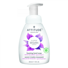 ATTITUDE 艾特優 Super leaves泡沫洗手乳 白茶葉, 低過敏性 295mL, 1瓶