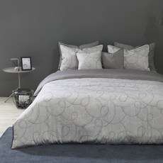 &STICH 高雅線圈條紋被套, 灰色