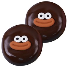 포포팬시 말랑말링 힐링 찐 빵떡 말랑이, 초코, 180g, 2개