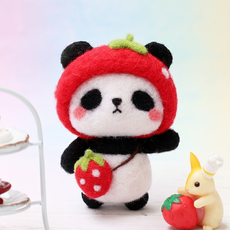 아트조이 DIY 양모펠트 키트, 1세트, 딸기판다