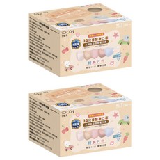 SOFCON 舒膚康 水駐極靜電口罩 3D兒童醫療口罩 未滅菌, 50片, 2盒, 經典五色