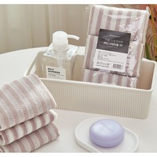 THE 條紋圖案沐浴巾, 2個, 3入, 混合顏色