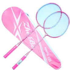 Honey Bubble 基本款羽球拍, 1個, 粉紅色