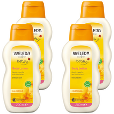 WELEDA 薇蕾德 金盞花寶貝柔護身體乳, 200ml, 4瓶