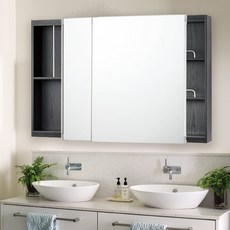 두진 바스 욕실 슬라이드장 DJ-1200B 방문설치, 블랙, 1개