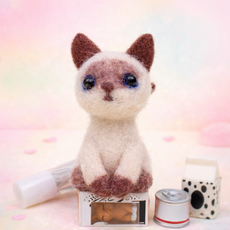 아트조이 고양이 양모펠트 DIY 키트, 1개, 샴고양이