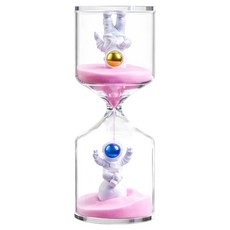 Noione 太空人計時器 沙漏 6 x 15 cm 20分鐘, 粉紅色