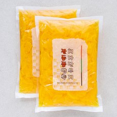 관동풍 압축 치자단무지 2p, 2kg, 1개